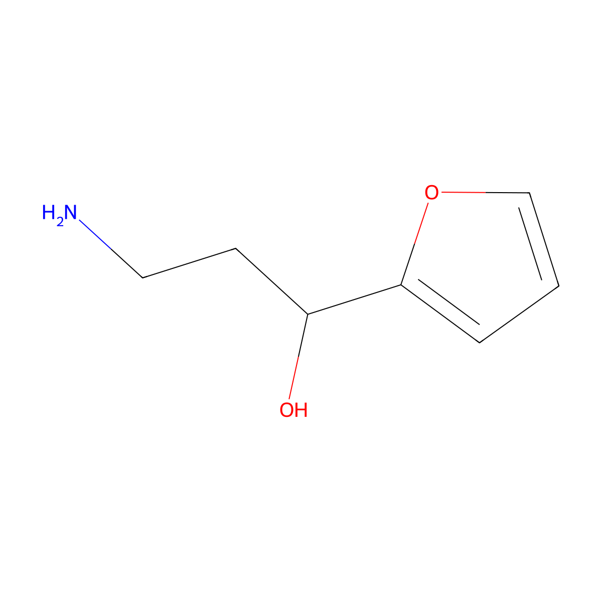 3-Amino-1-(furan-2-yl)propan-1-ol molecular structure, CAS 1082554-74-2
