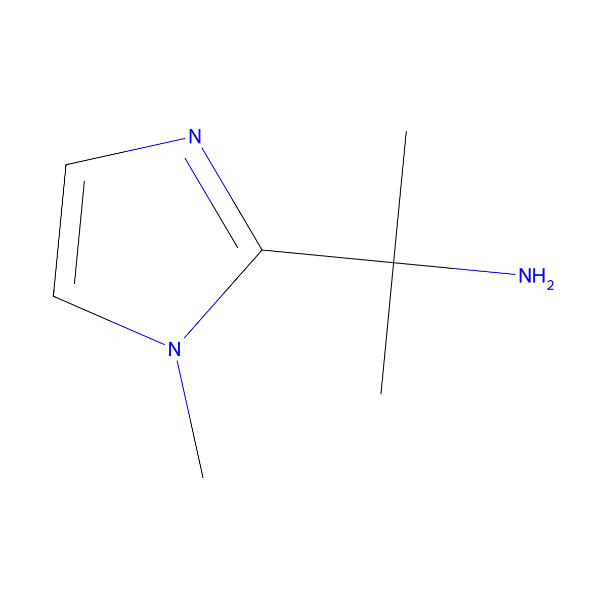 2-(1-methyl-1H-imidazol-2-yl)propan-2-amine molecular structure, CAS 1082555-90-5