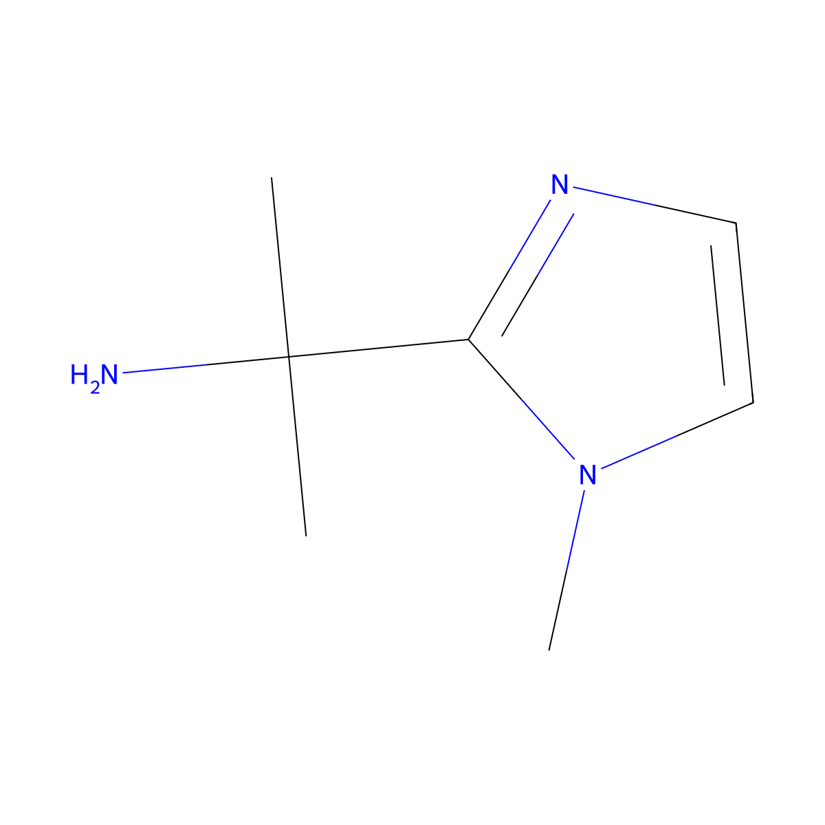 2-(1-methyl-1H-imidazol-2-yl)propan-2-amine molecular structure, CAS 1082555-90-5