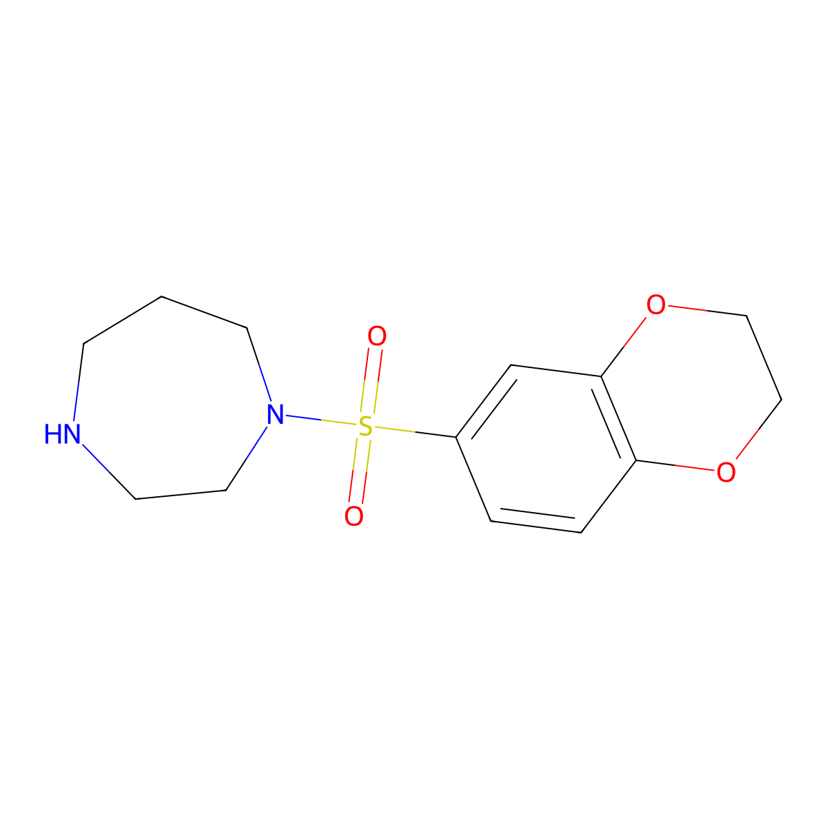 1-(2,3-Dihydro-1,4-benzodioxine-6-sulfonyl)-1,4-diazepane molecular structure, CAS 1082556-61-3