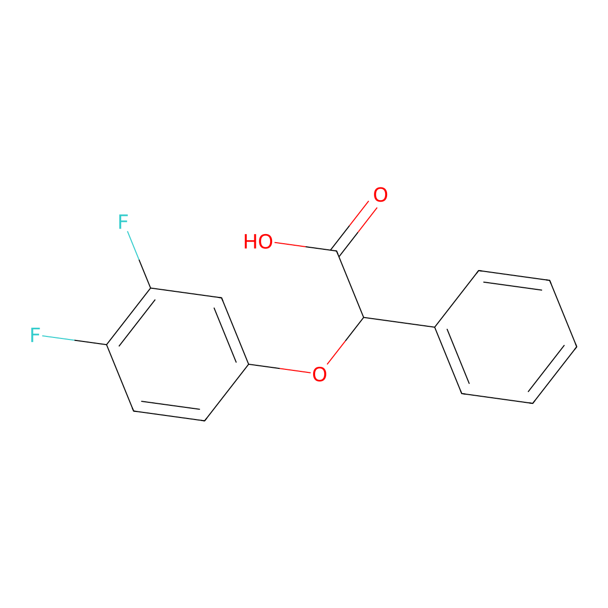 2-(3,4-Difluorophenoxy)-2-phenylacetic acid molecular structure, CAS 1082558-35-7