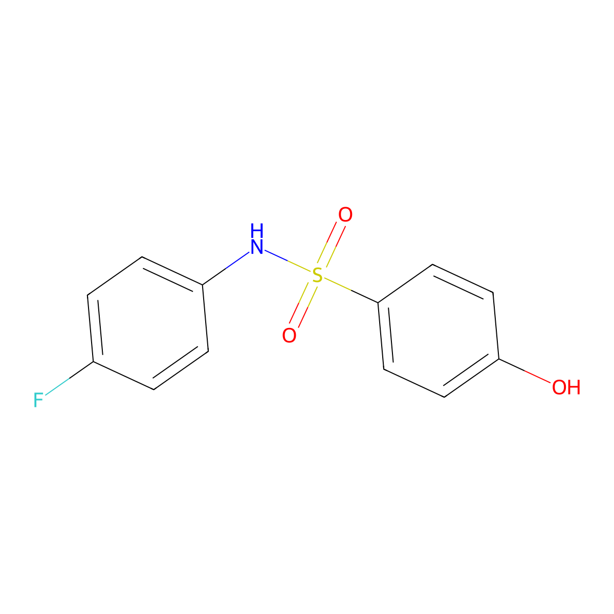 N-(4-fluorophenyl)-4-hydroxybenzene-1-sulfonamide molecular structure, CAS 1082560-58-4