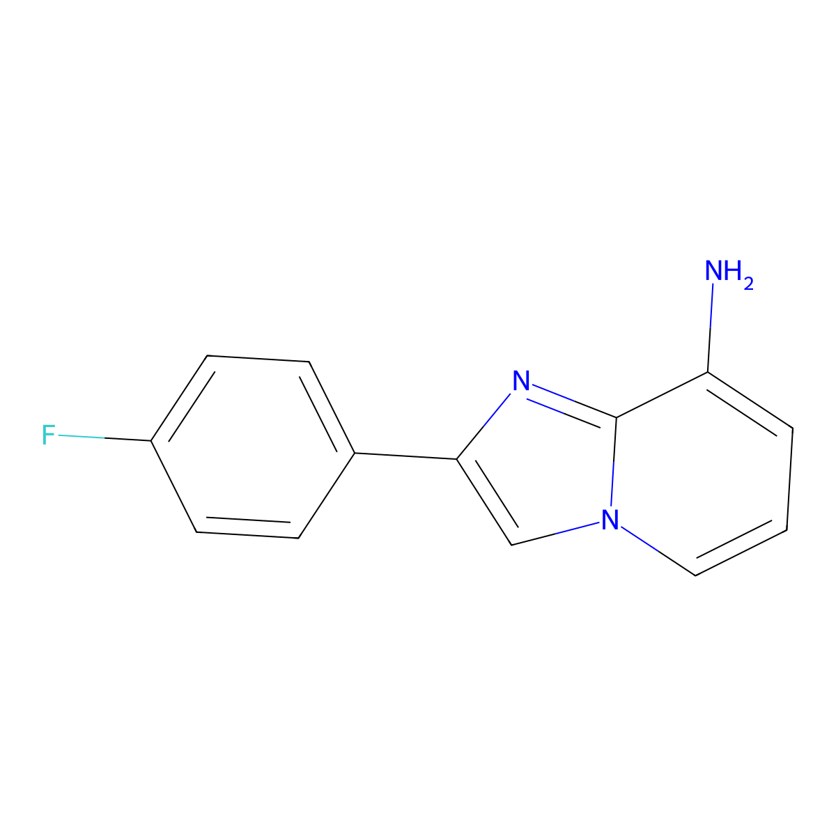 2-(4-Fluorophenyl)imidazo[1,2-a]pyridin-8-amine molecular structure, CAS 1082561-41-8