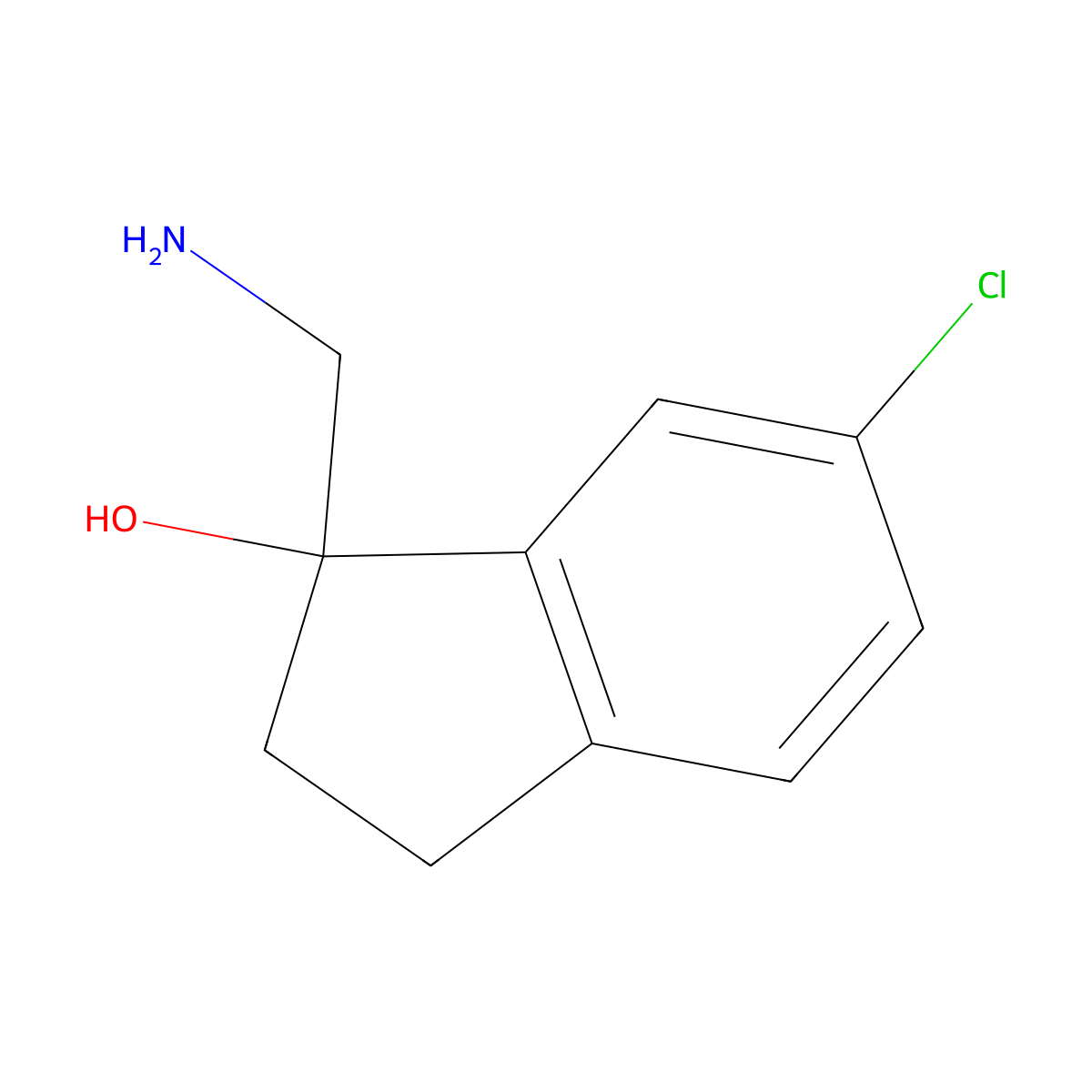 1-(Aminomethyl)-6-chloro-2,3-dihydroinden-1-ol molecular structure, CAS 1082563-11-8