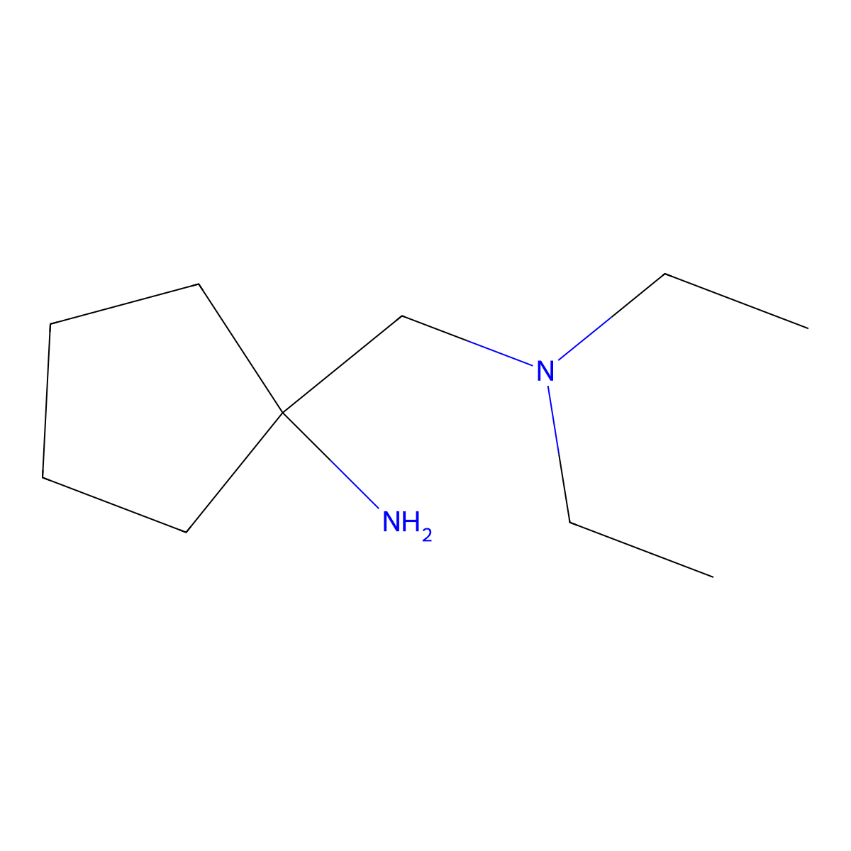 1-((Diethylamino)methyl)cyclopentan-1-amine molecular structure, CAS 1082563-25-4