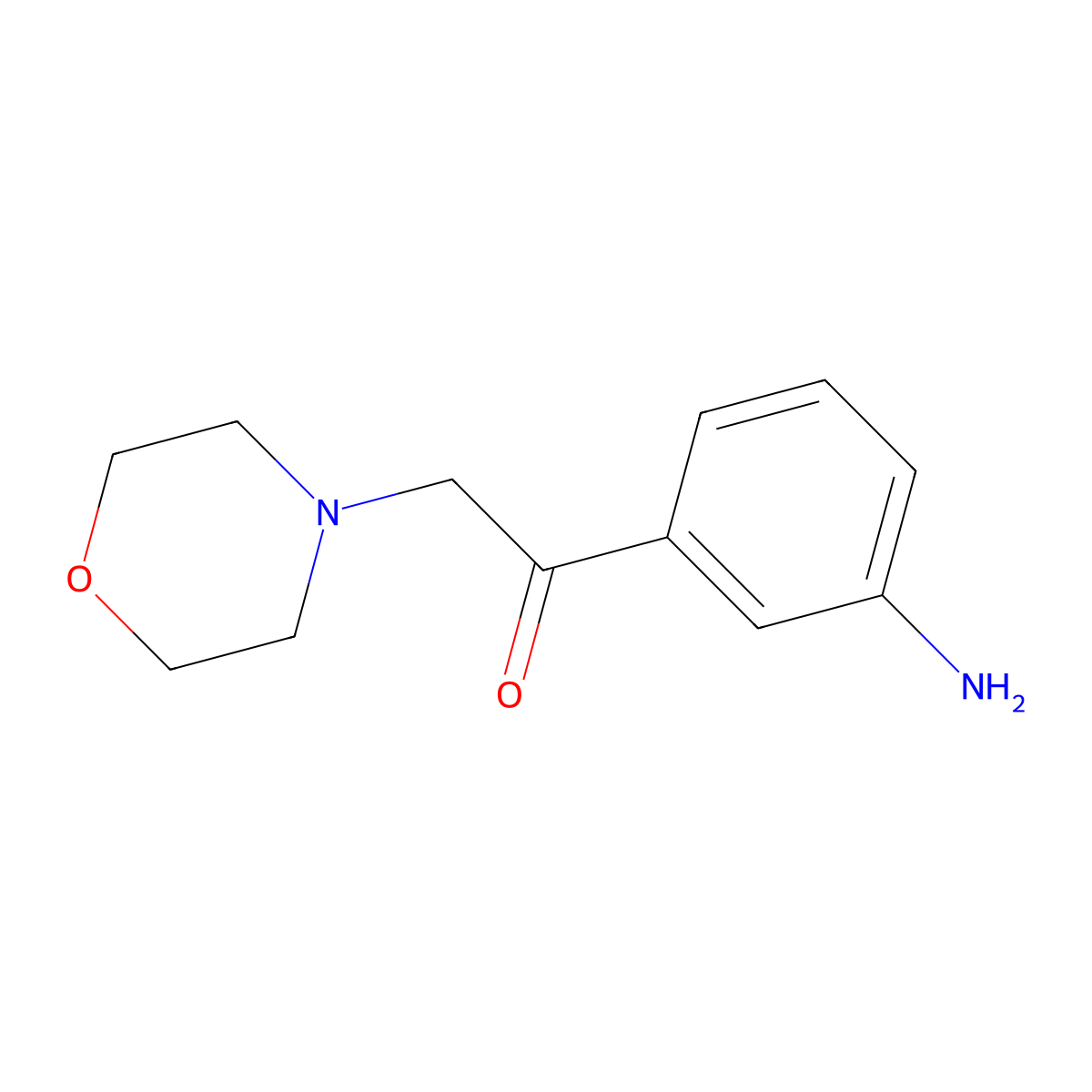 1-(3-Aminophenyl)-2-morpholinoethanone molecular structure, CAS 1082569-53-6
