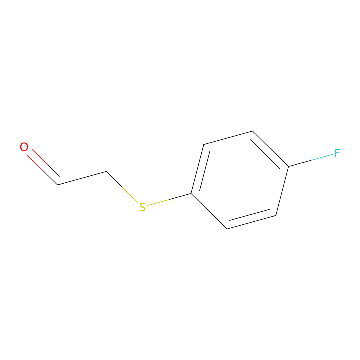 2-[(4-Fluorophenyl)sulfanyl]acetaldehyde molecular structure, CAS 1082573-97-4