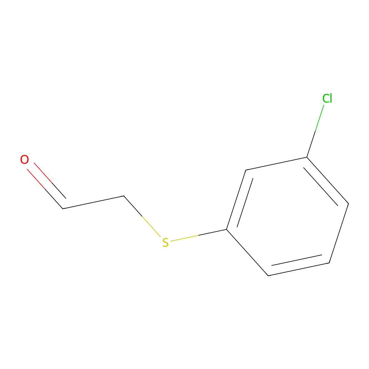 2-((3-Chlorophenyl)thio)acetaldehyde molecular structure, CAS 1082574-04-6