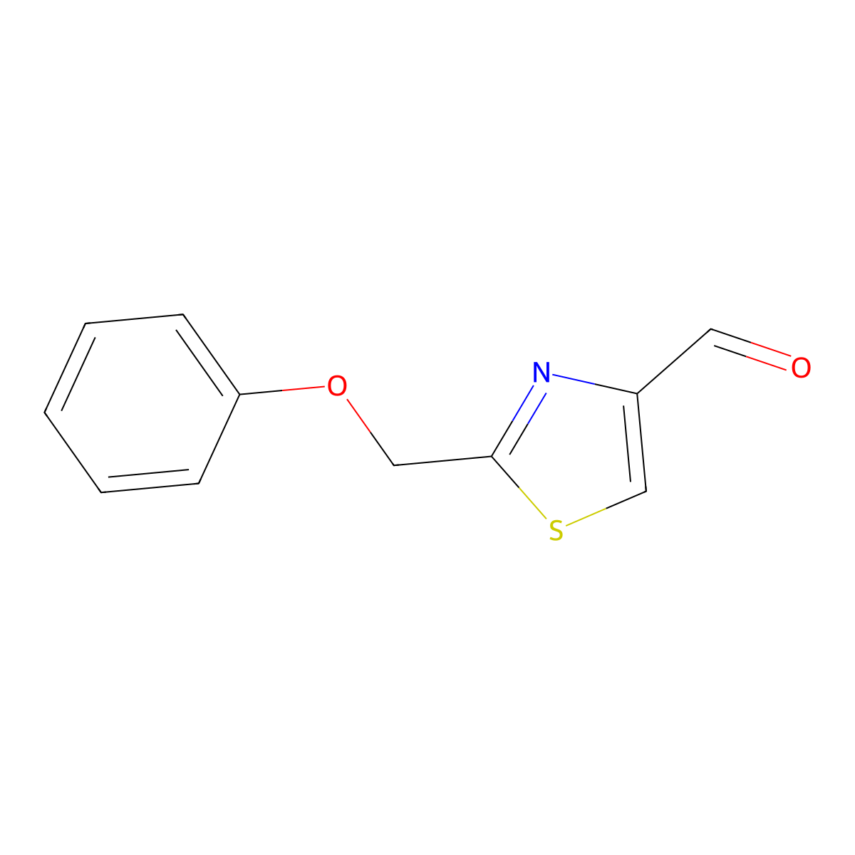 2-(Phenoxymethyl)thiazole-4-carbaldehyde molecular structure, CAS 1082576-04-2