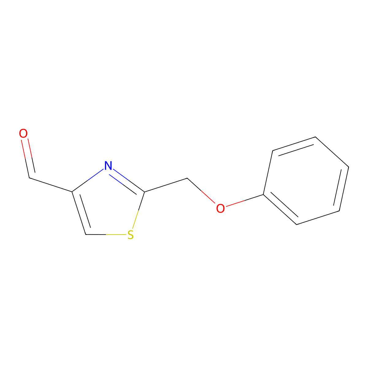 2-(Phenoxymethyl)thiazole-4-carbaldehyde molecular structure, CAS 1082576-04-2