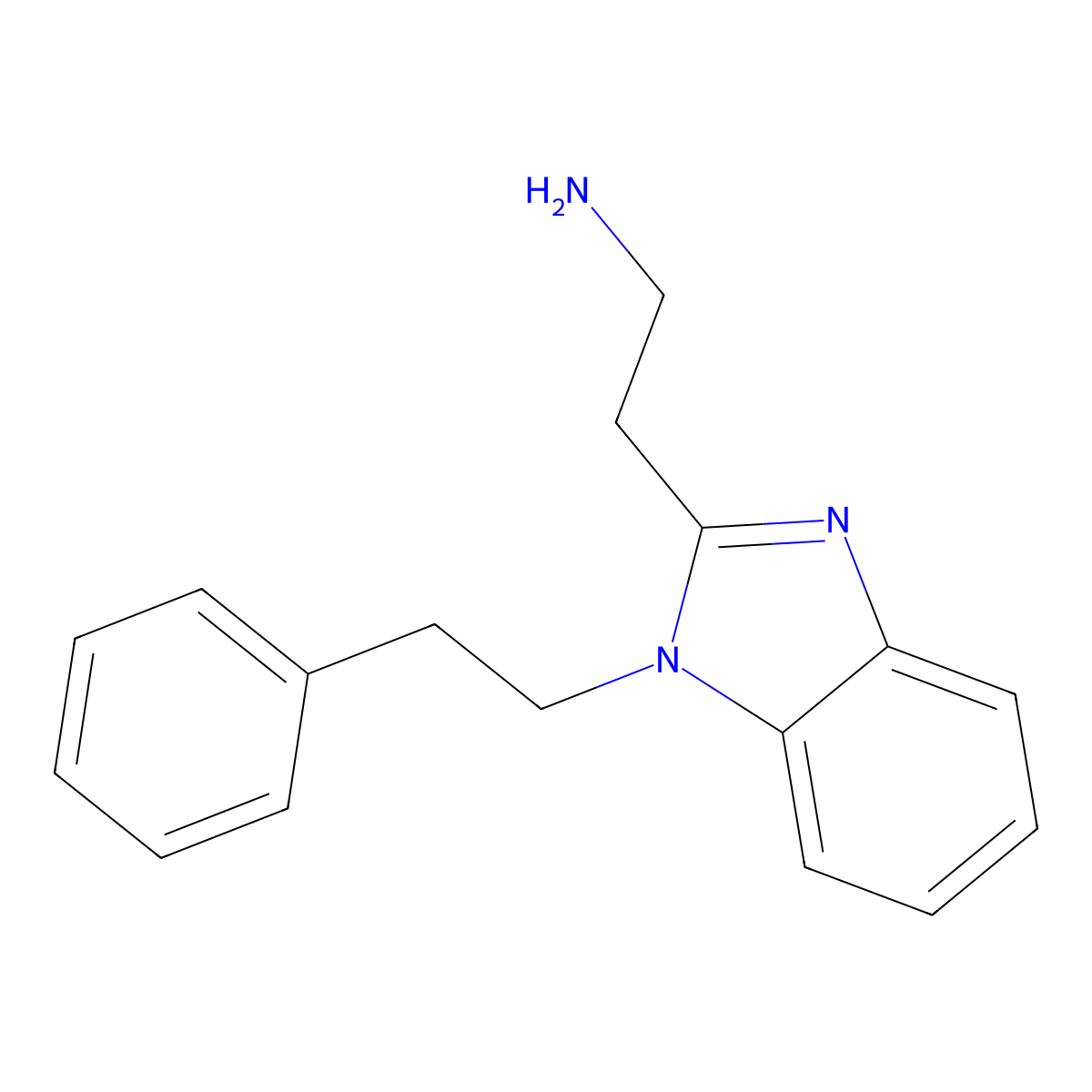 2-[1-(2-phenylethyl)-1H-1,3-benzodiazol-2-yl]ethan-1-amine molecular structure, CAS 1082579-96-1