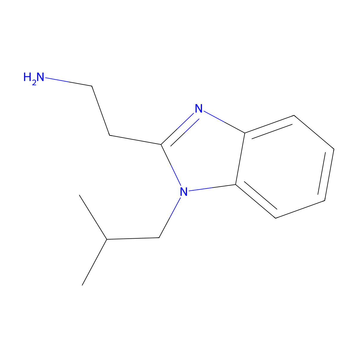 2-[1-(2-methylpropyl)-1H-benzimidazol-2-yl]ethanamine molecular structure, CAS 1082579-97-2