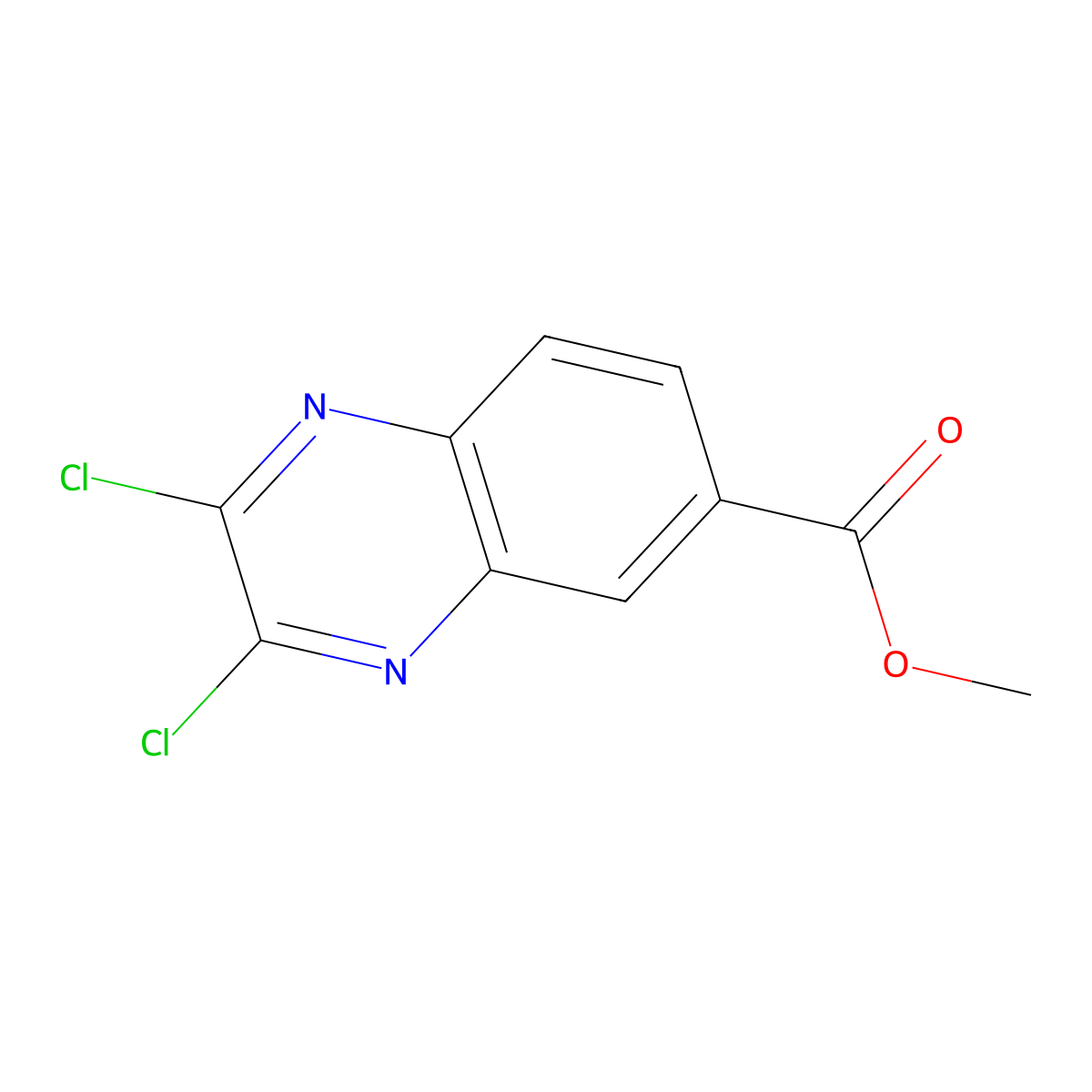 Methyl 2,3-dichloroquinoxaline-6-carboxylate molecular structure, CAS 108258-54-4