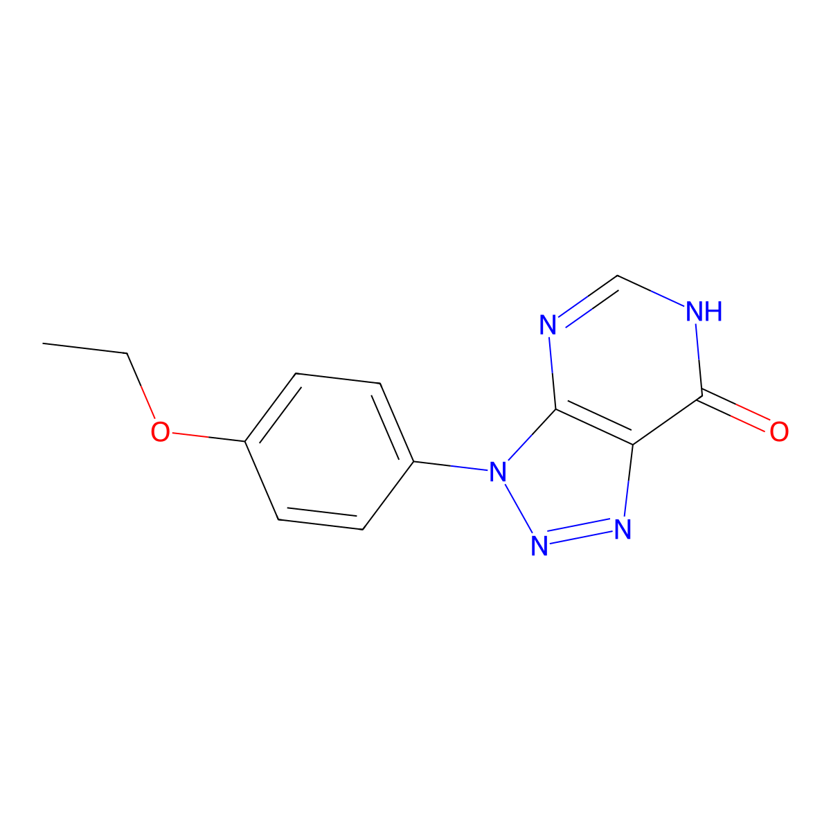 3-(4-ethoxyphenyl)-3,6-dihydro-7H-[1,2,3]triazolo[4,5-d]pyrimidin-7-one molecular structure, CAS 1082584-27-7