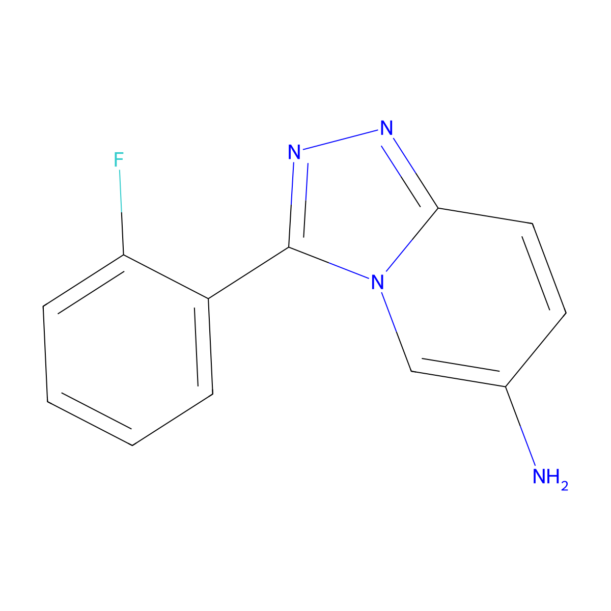 3-(2-Fluorophenyl)-[1,2,4]triazolo[4,3-a]pyridin-6-amine molecular structure, CAS 1082594-16-8