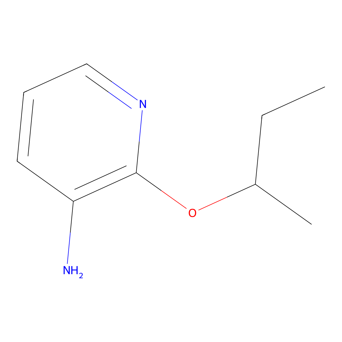 2-(Butan-2-yloxy)pyridin-3-amine molecular structure, CAS 1082594-42-0