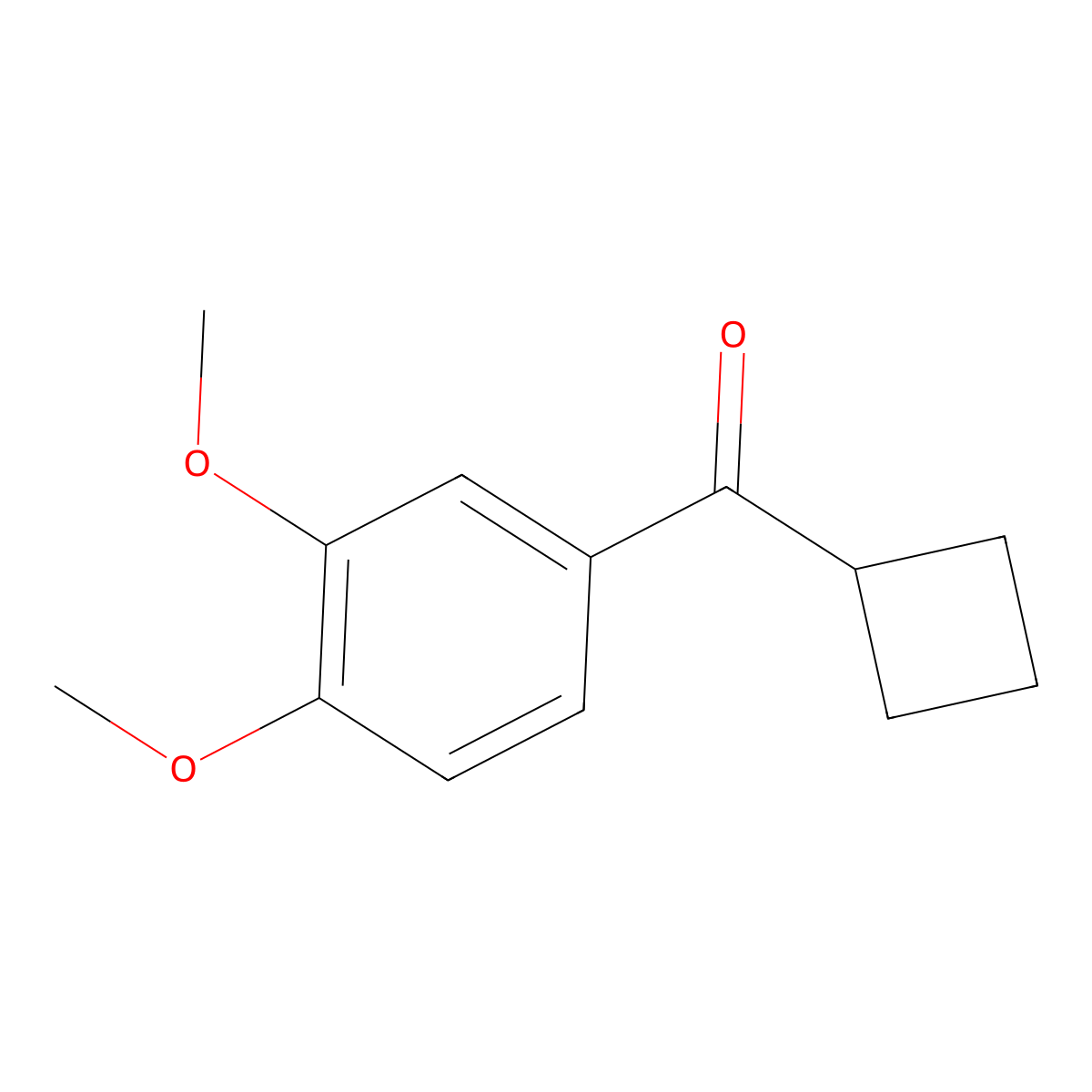 Cyclobutyl(3,4-dimethoxyphenyl)methanone molecular structure, CAS 1082598-46-6