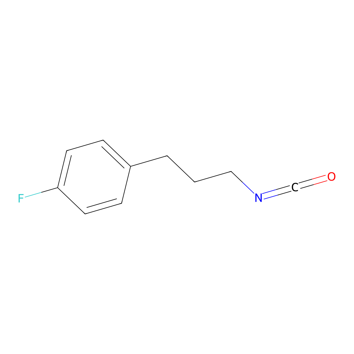 1-Fluoro-4-(3-isocyanatopropyl)benzene molecular structure, CAS 1082601-04-4