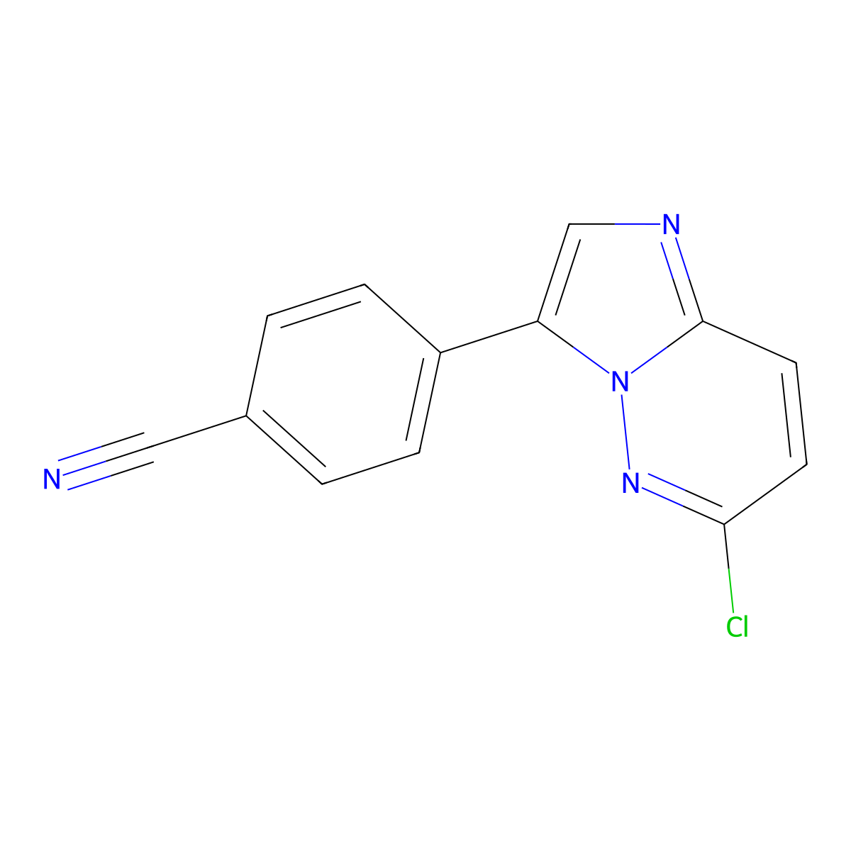4-(6-Chloroimidazo[1,2-b]pyridazin-3-yl)benzonitrile molecular structure, CAS 1082604-63-4