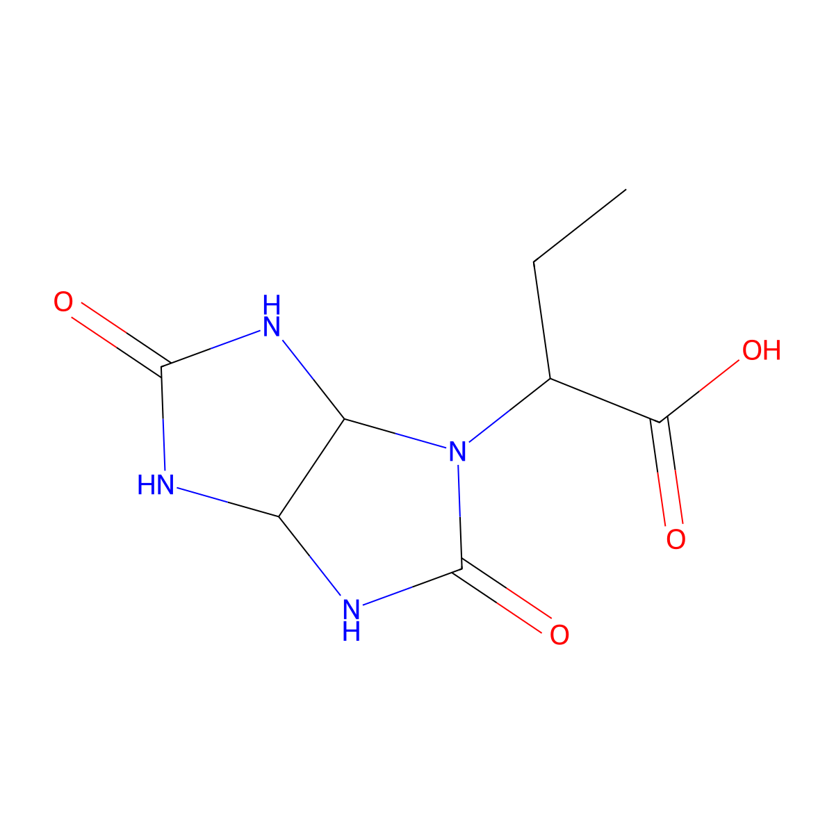 2-(2,5-dioxohexahydroimidazo[4,5-d]imidazol-1(2H)-yl)butanoic acid molecular structure, CAS 1082605-80-8
