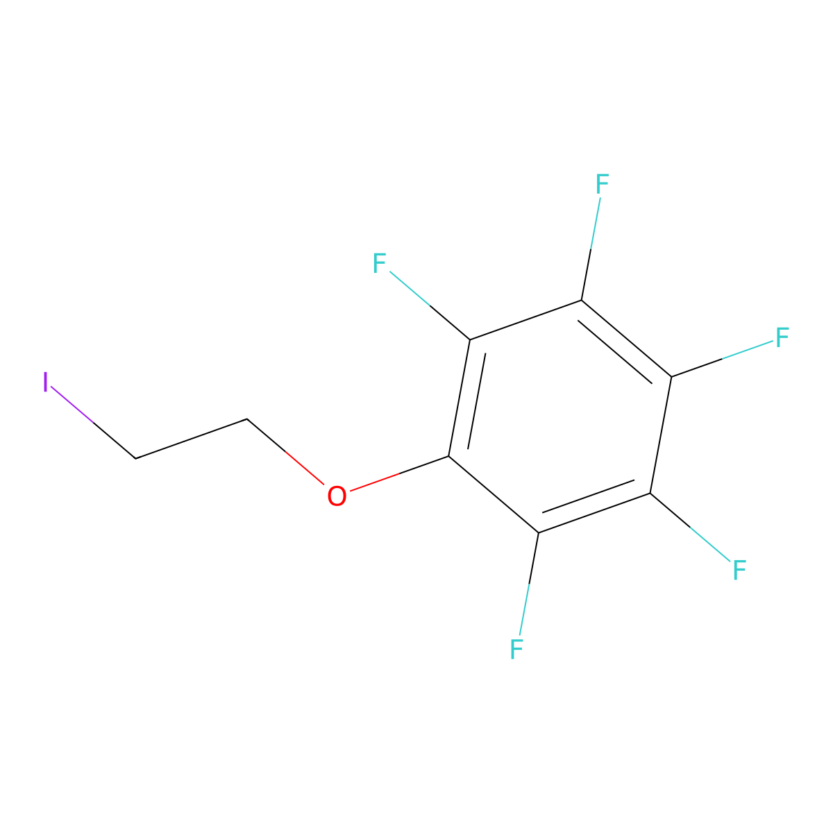 1,2,3,4,5-Pentafluoro-6-(2-iodoethoxy)benzene molecular structure, CAS 108262-33-5