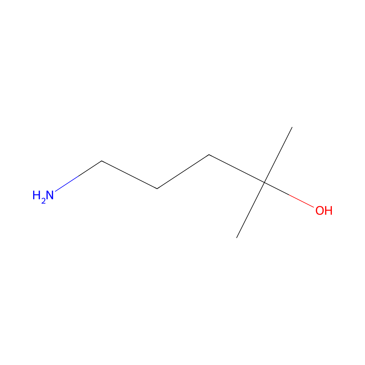 5-Amino-2-methylpentan-2-ol molecular structure, CAS 108262-66-4