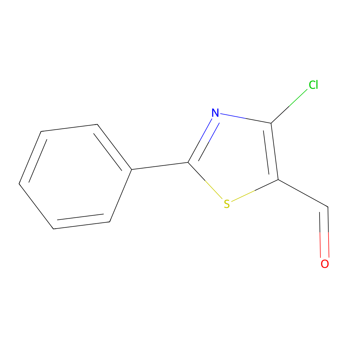4-Chloro-2-phenylthiazole-5-carbaldehyde molecular structure, CAS 108263-77-0