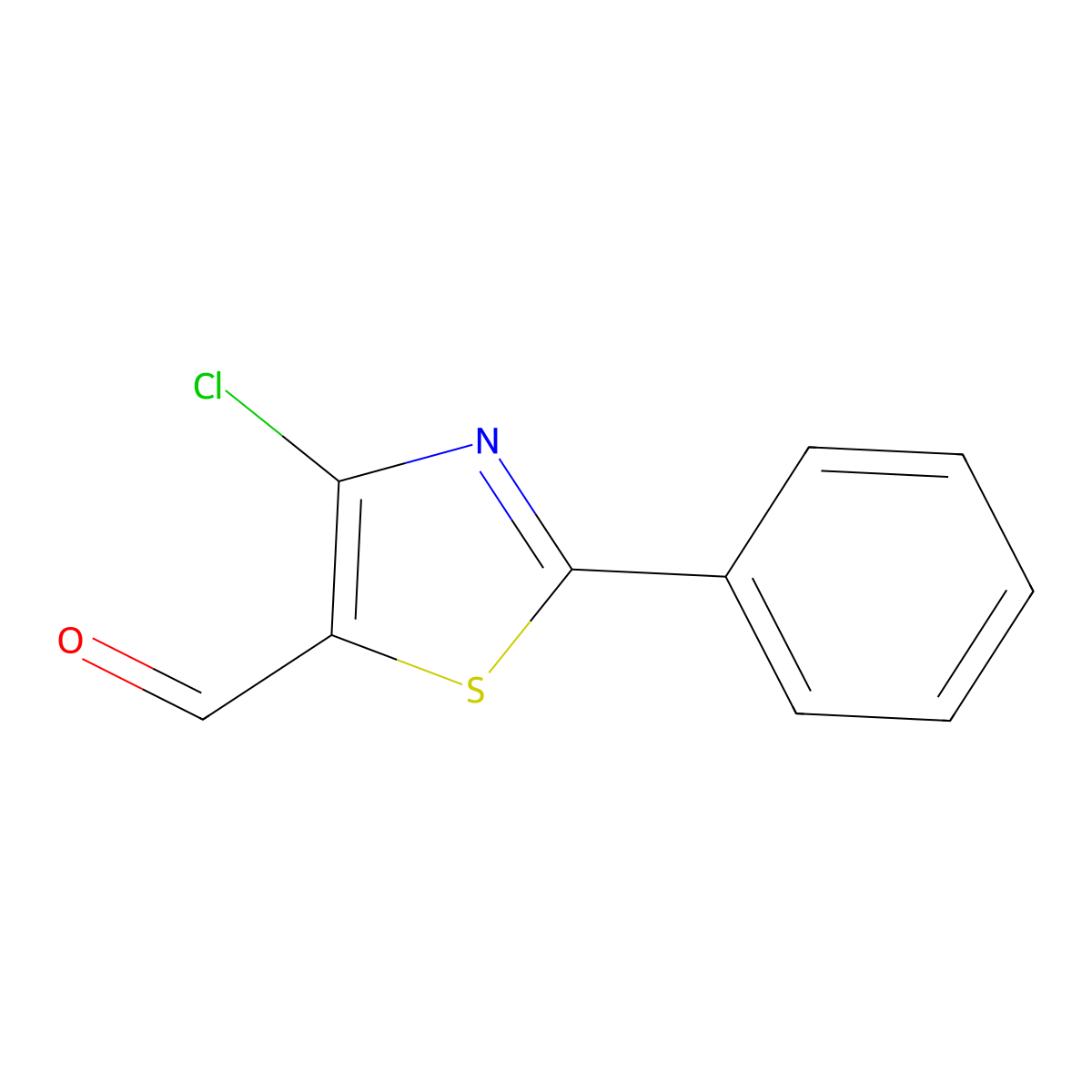 4-Chloro-2-phenylthiazole-5-carbaldehyde molecular structure, CAS 108263-77-0