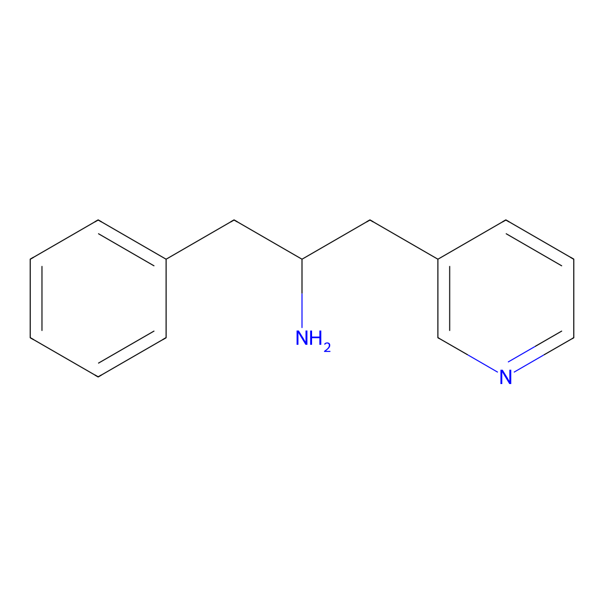 1-Phenyl-3-(pyridin-3-YL)propan-2-amine molecular structure, CAS 1082648-77-8