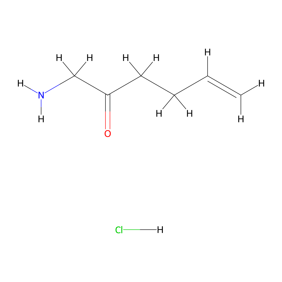 1-Aminohex-5-en-2-one hydrochloride molecular structure, CAS 1082649-24-8