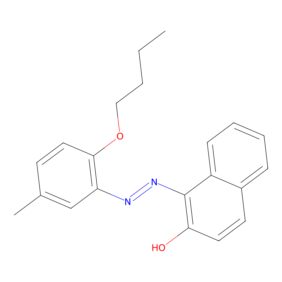 1-[(E)-(2-butoxy-5-methylphenyl)diazenyl]naphthalen-2-ol molecular structure, CAS 1082655-41-1