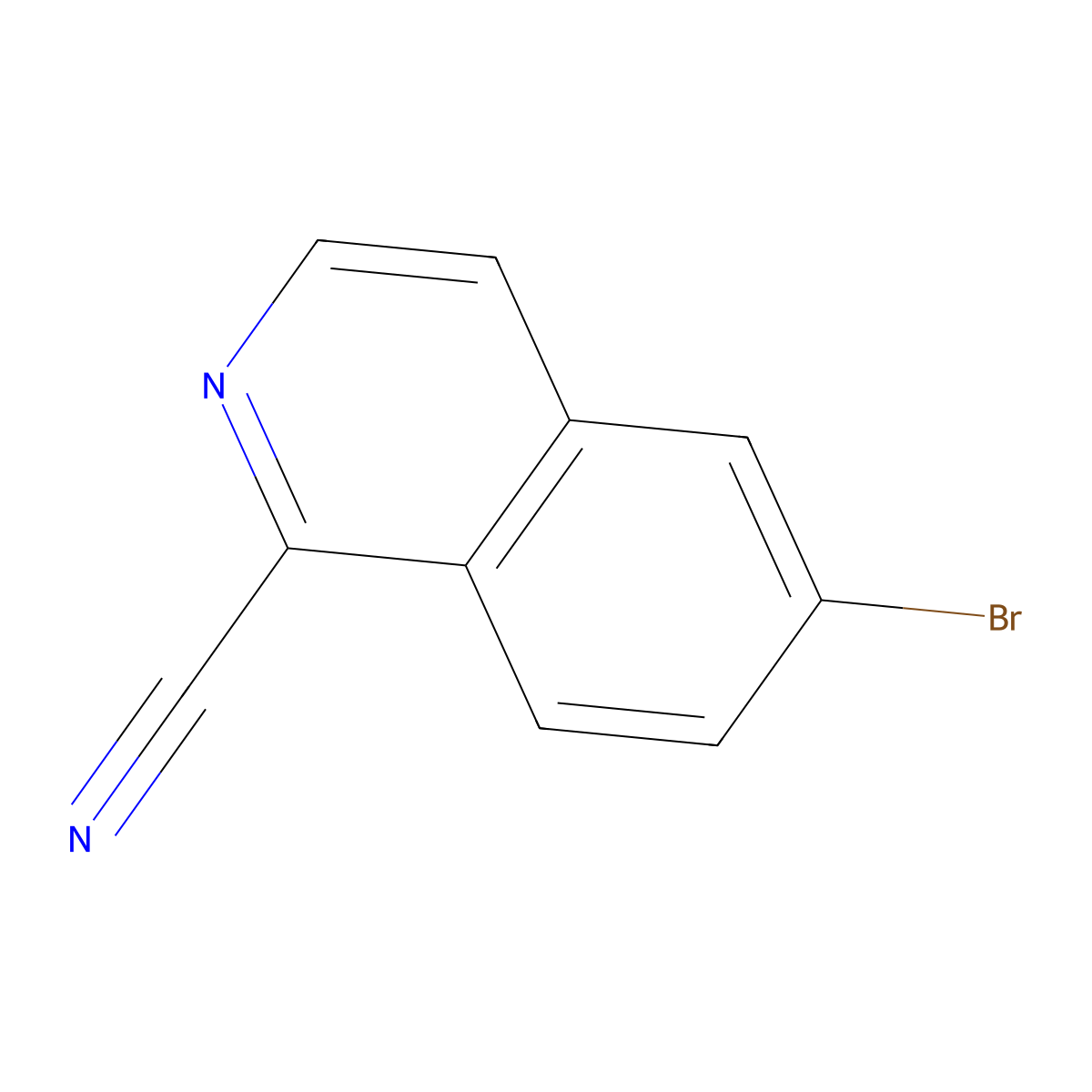 6-Bromoisoquinoline-1-carbonitrile molecular structure, CAS 1082674-24-5