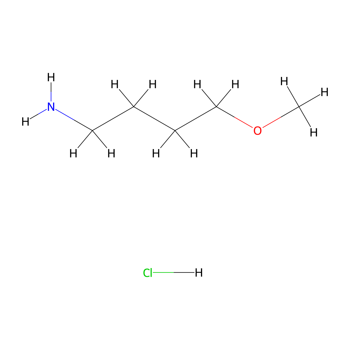 4-Methoxybutan-1-amine hydrochloride molecular structure, CAS 1082681-91-1