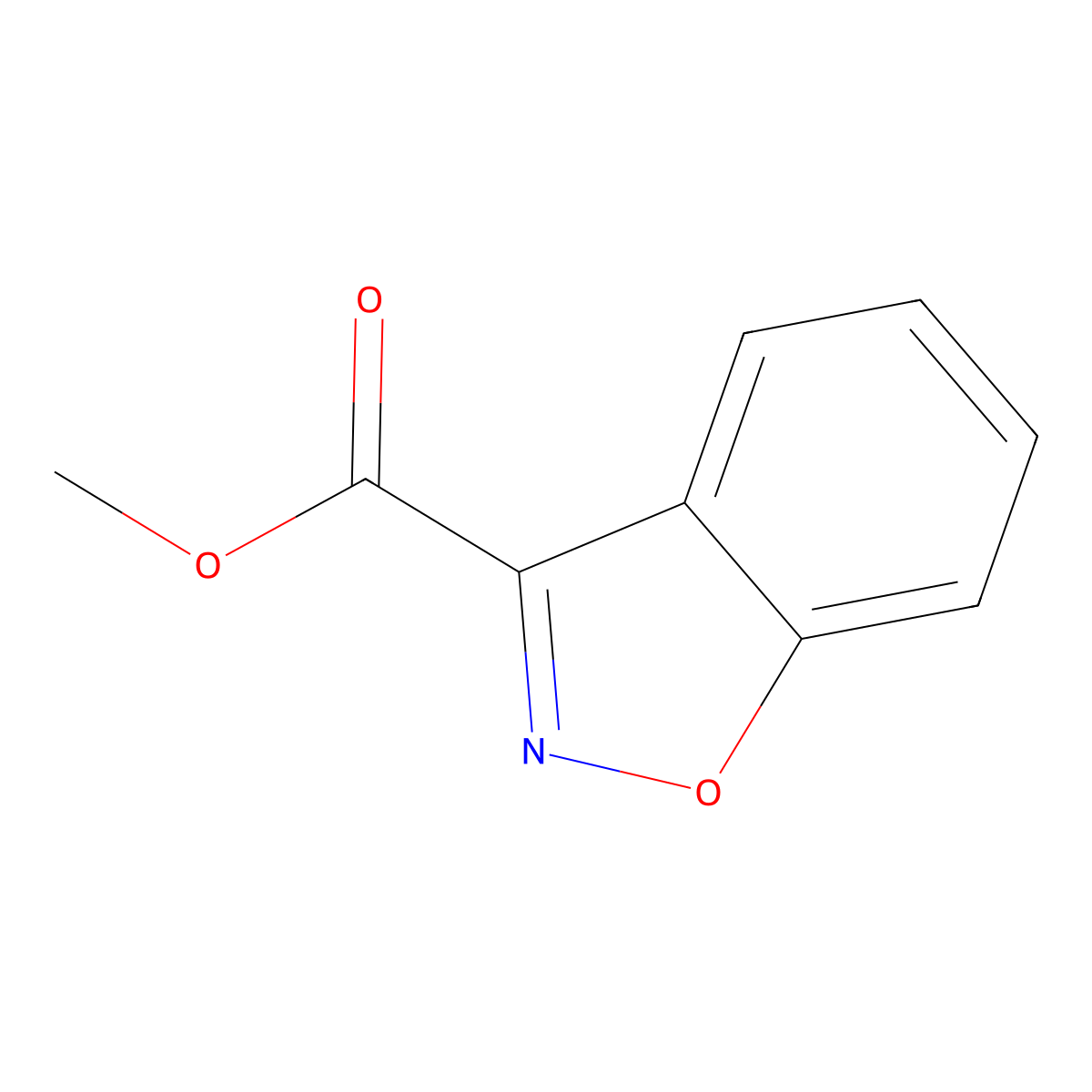 Methyl benzo[d]isoxazole-3-carboxylate molecular structure, CAS 1082682-56-1