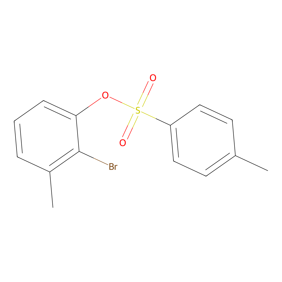 2-Bromo-3-methylphenyl 4-methylbenzene-1-sulfonate molecular structure, CAS 1082684-69-2