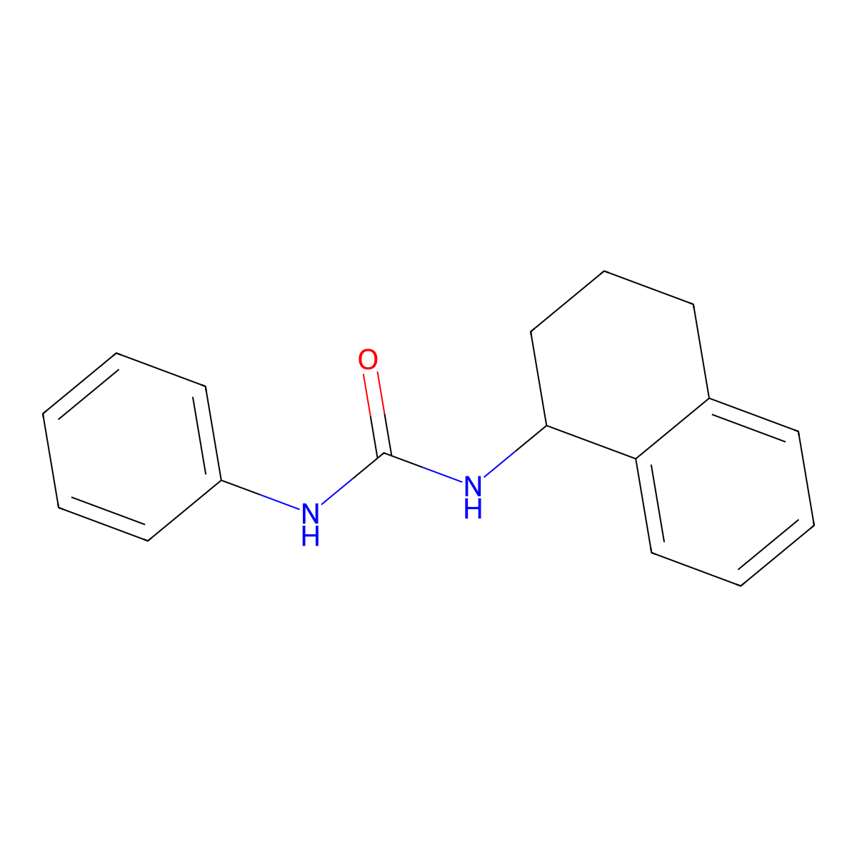 1-Phenyl-3-(1,2,3,4-tetrahydronaphthalen-1-yl)urea molecular structure, CAS 108269-23-4