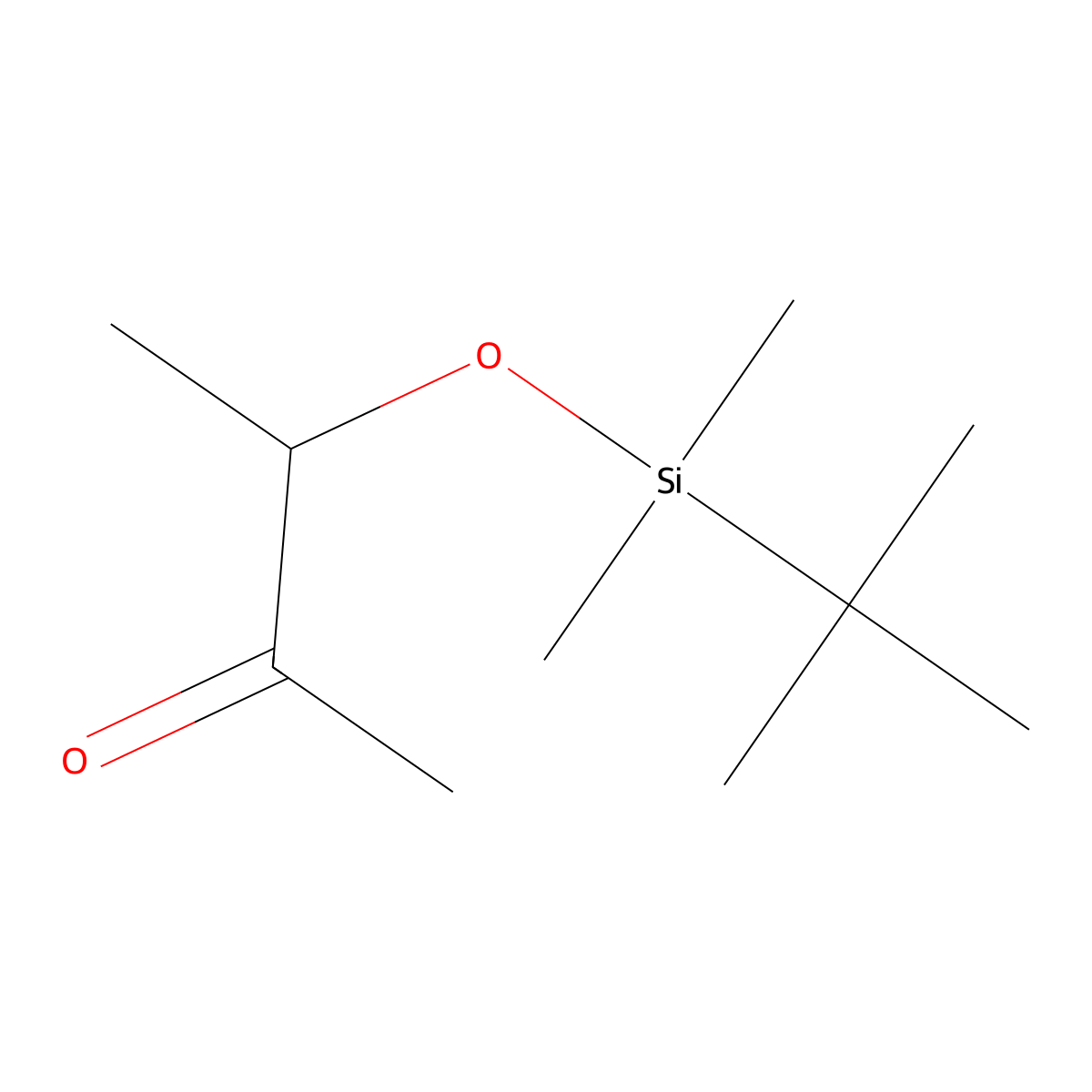 2-Butanone, 3-[[(1,1-dimethylethyl)dimethylsilyl]oxy]- molecular structure, CAS 108269-33-6