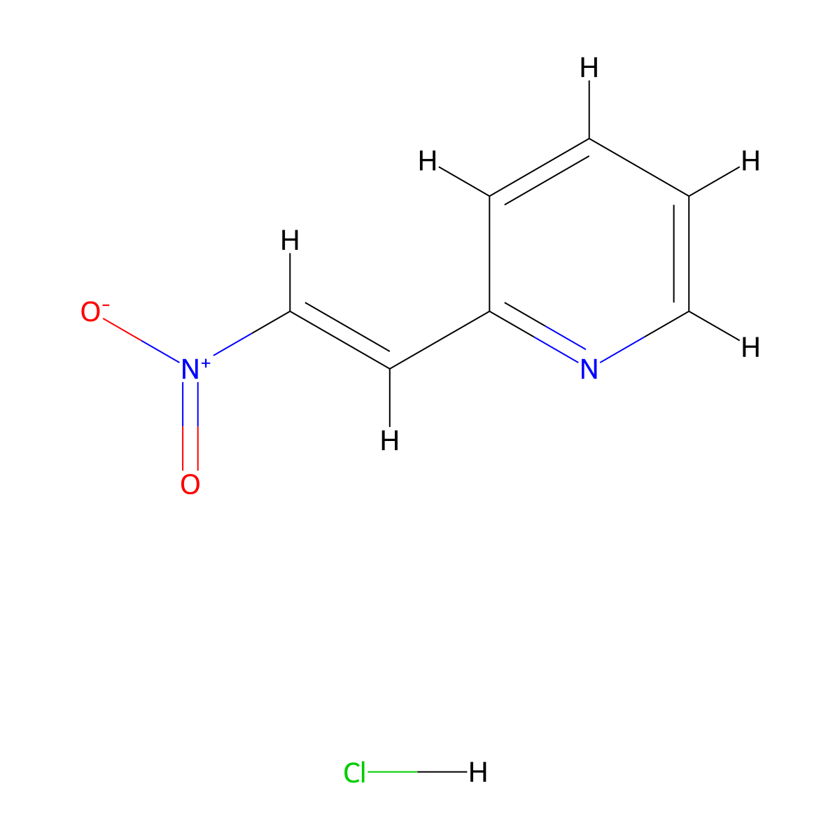 2-((E)-2-nitroethenyl)pyridine hydrochloride molecular structure, CAS 1082693-24-0