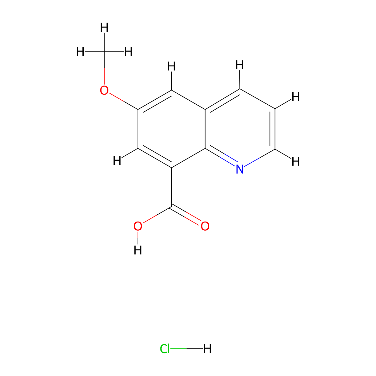 6-Methoxyquinoline-8-carboxylic acid hydrochloride molecular structure, CAS 1082696-00-1