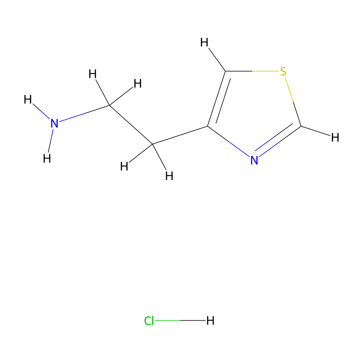 2-(1,3-Thiazol-4-yl)ethan-1-amine hydrochloride molecular structure, CAS 1082700-90-0