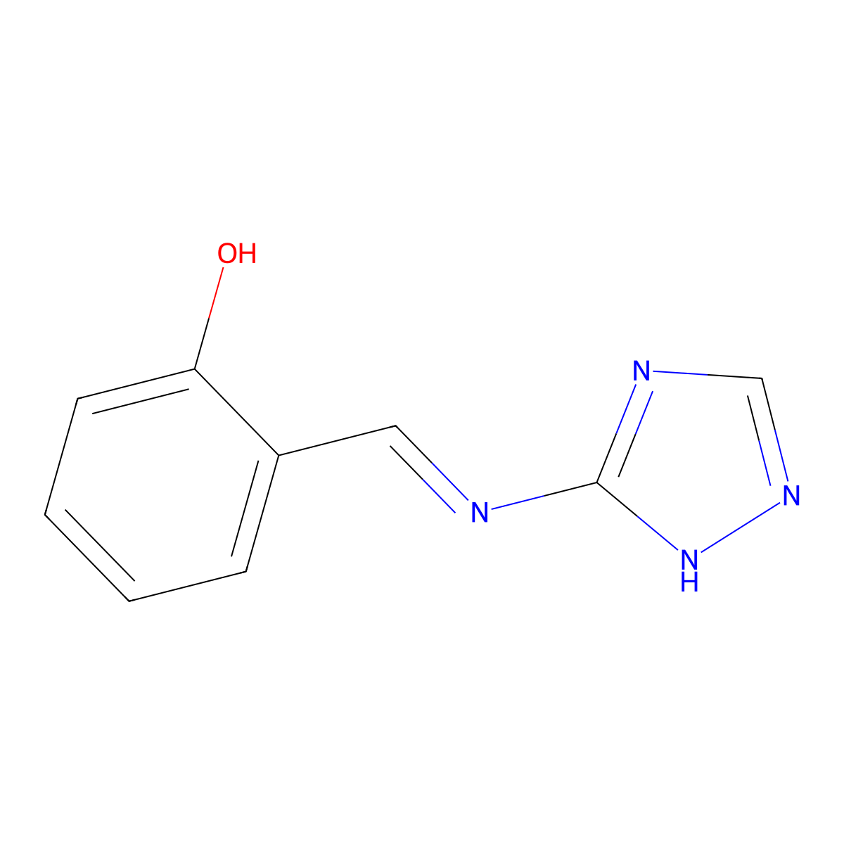 2-{[(1H-1,2,4-triazol-5-yl)imino]methyl}phenol molecular structure, CAS 1082704-14-0
