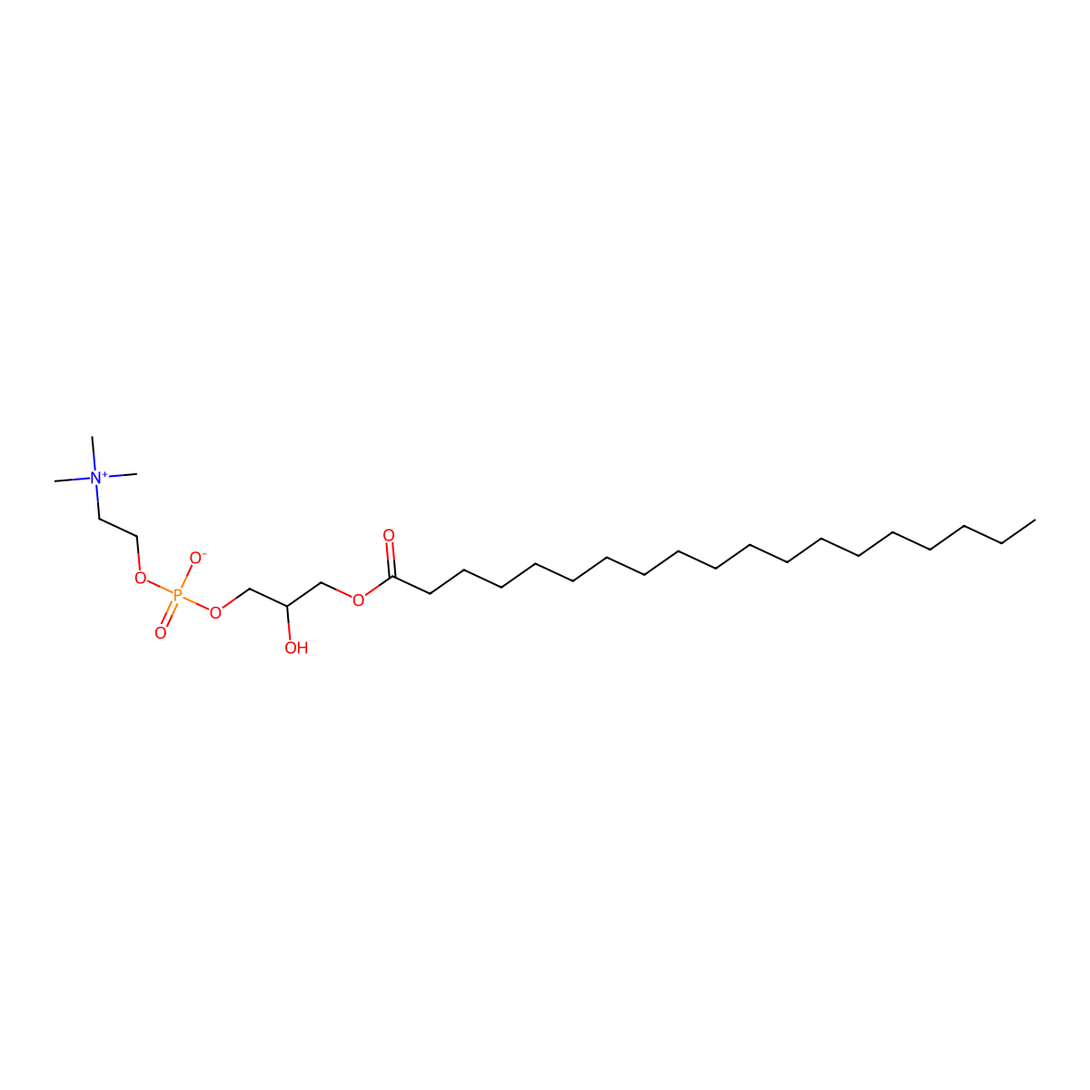 1-Nonadecanoyl-sn-glycero-3-phosphocholine molecular structure, CAS 108273-88-7