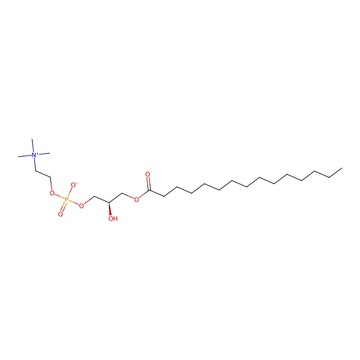 PC(15:0/0:0) molecular structure, CAS 108273-89-8