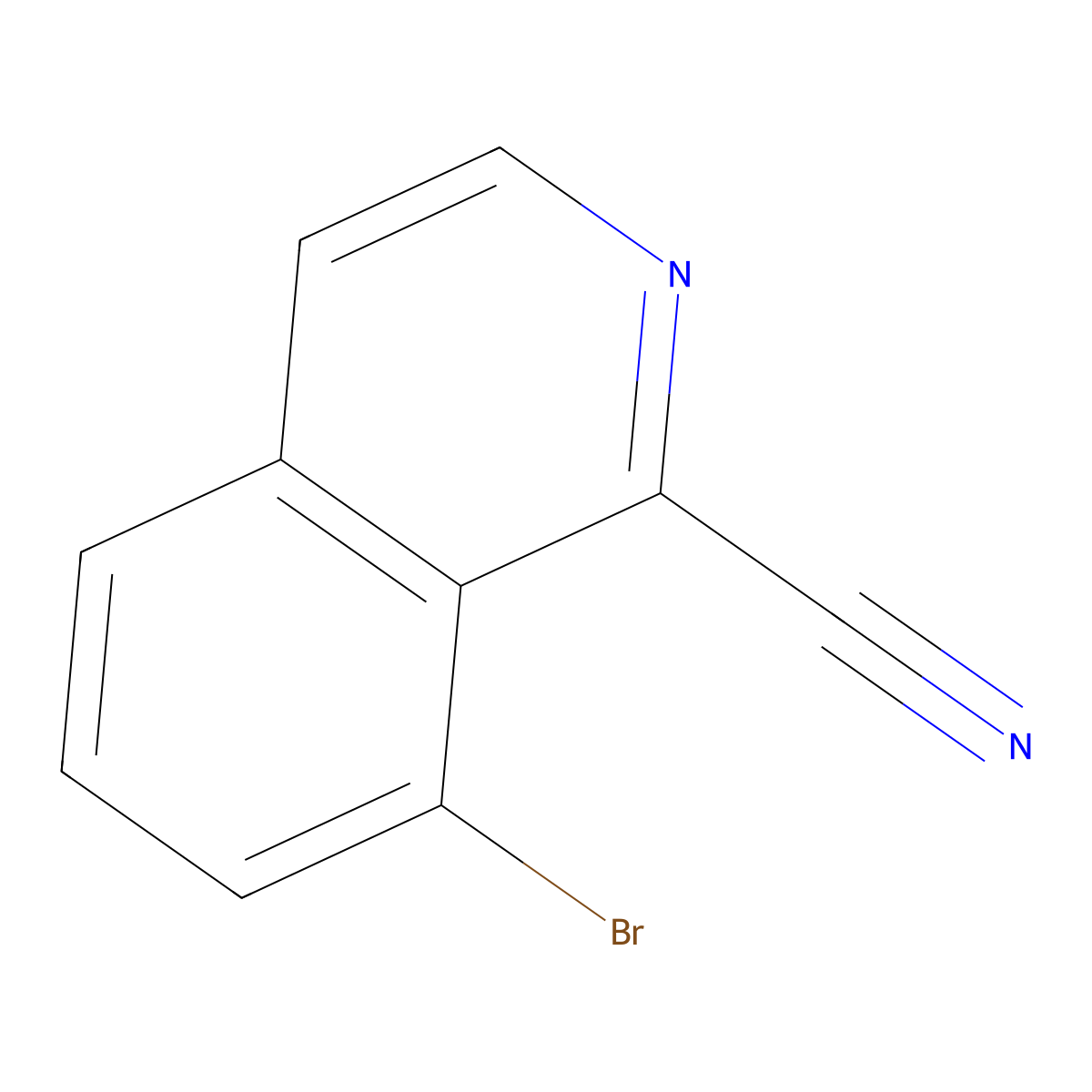 8-Bromoisoquinoline-1-carbonitrile molecular structure, CAS 1082734-33-5