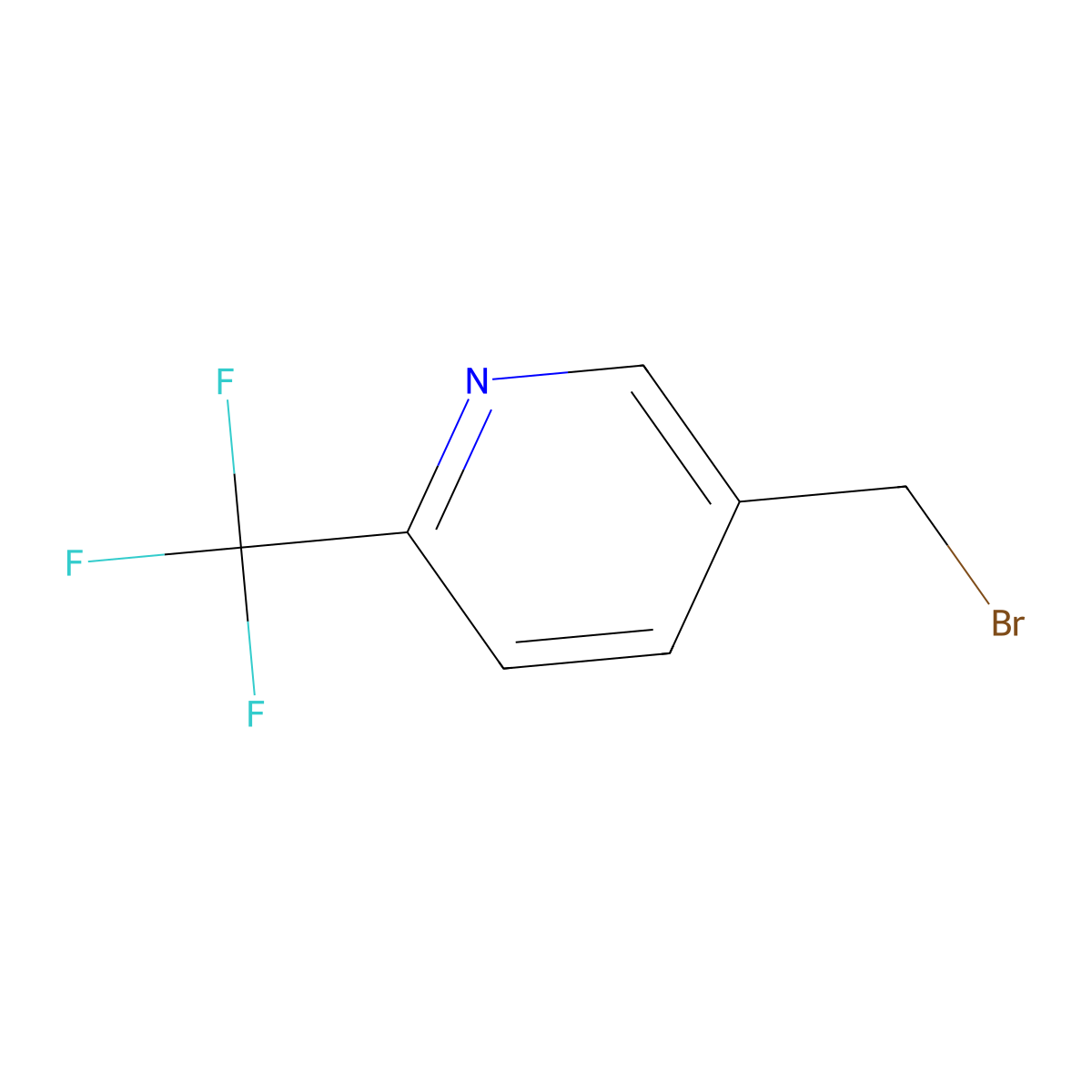 5-(Bromomethyl)-2-(trifluoromethyl)pyridine molecular structure, CAS 108274-33-5