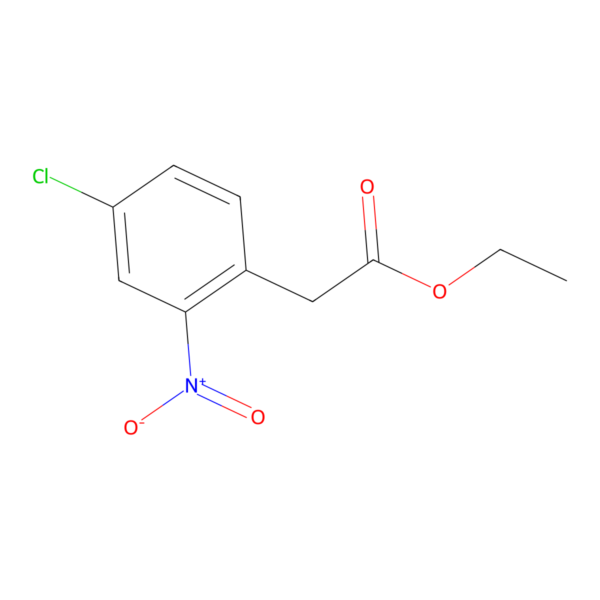 (4-Chloro-2-nitro-phenyl)-acetic acid ethyl ester molecular structure, CAS 108274-38-0