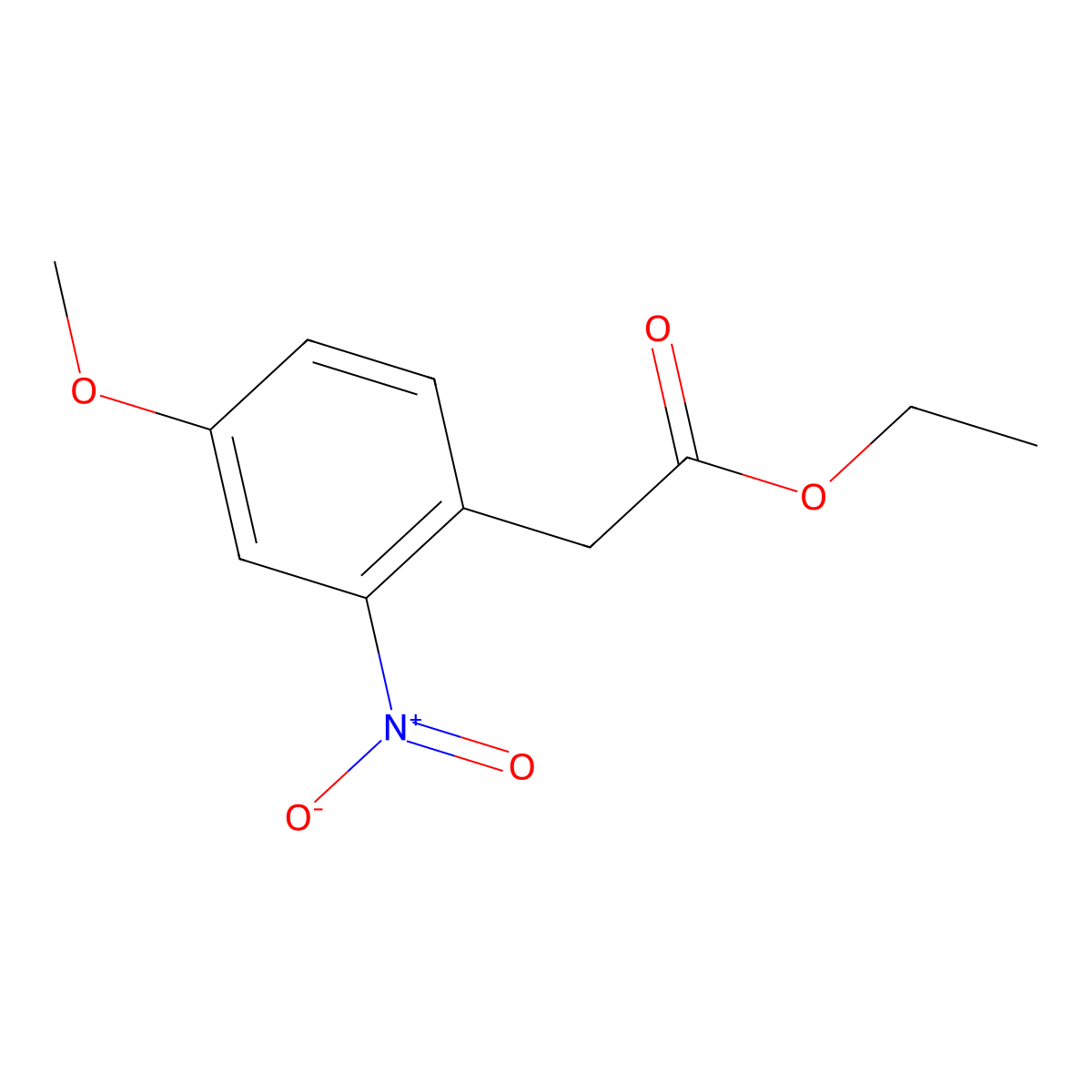 Ethyl 2-(4-methoxy-2-nitrophenyl)acetate molecular structure, CAS 108274-39-1