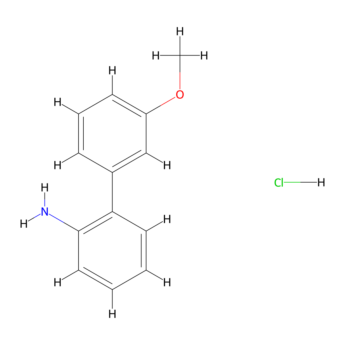3'-Methoxy-[1,1'-biphenyl]-2-amine hydrochloride molecular structure, CAS 1082749-15-2
