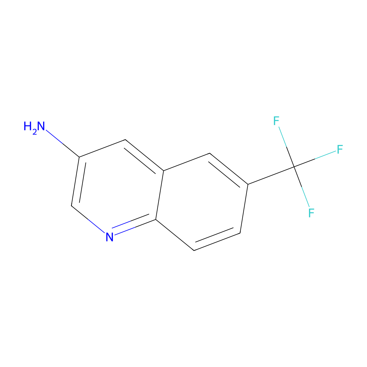 6-(Trifluoromethyl)quinolin-3-amine molecular structure, CAS 1082750-49-9
