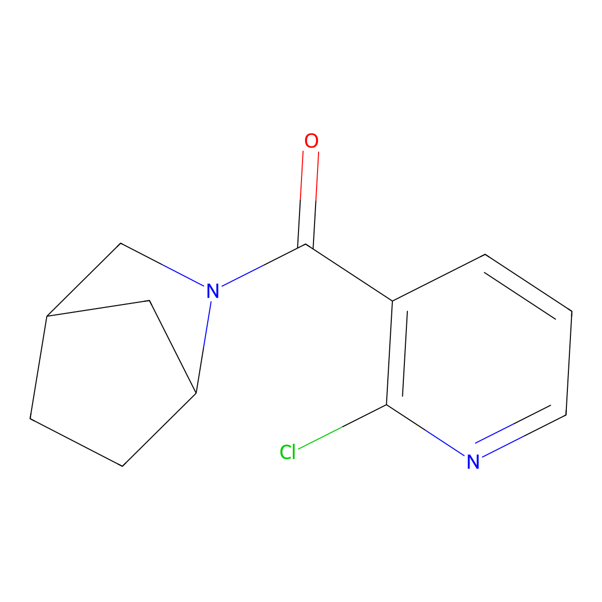 2-[(2-Chloro-3-pyridinyl)carbonyl]-2-azabicyclo[2.2.1]heptane molecular structure, CAS 1082766-10-6